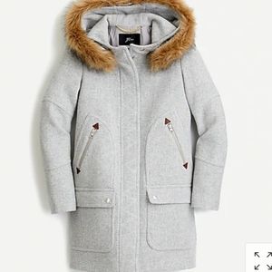 NWT J. Crew Chateau parka grey size 10 Tall